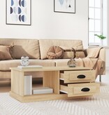 VidaXL Salontafel 90x50x35 cm bewerkt hout sonoma eikenkleurig