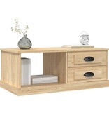 VidaXL Salontafel 90x50x35 cm bewerkt hout sonoma eikenkleurig
