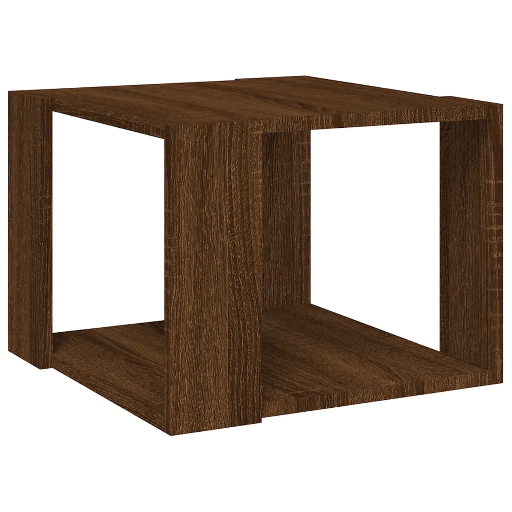 VidaXL Salontafel 40x40x30 cm bewerkt hout bruin eikenkleur