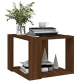 VidaXL Salontafel 40x40x30 cm bewerkt hout bruin eikenkleur