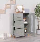 VidaXL Dressoir 69,5x34x90 cm bewerkt hout betongrijs