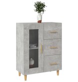 VidaXL Dressoir 69,5x34x90 cm bewerkt hout betongrijs