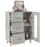VidaXL Dressoir 69,5x34x90 cm bewerkt hout betongrijs