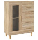 VidaXL Dressoir 69,5x34x90 cm bewerkt hout sonoma eikenkleurig