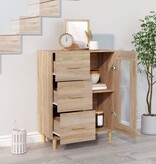 VidaXL Dressoir 69,5x34x90 cm bewerkt hout sonoma eikenkleurig