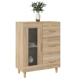 VidaXL Dressoir 69,5x34x90 cm bewerkt hout sonoma eikenkleurig