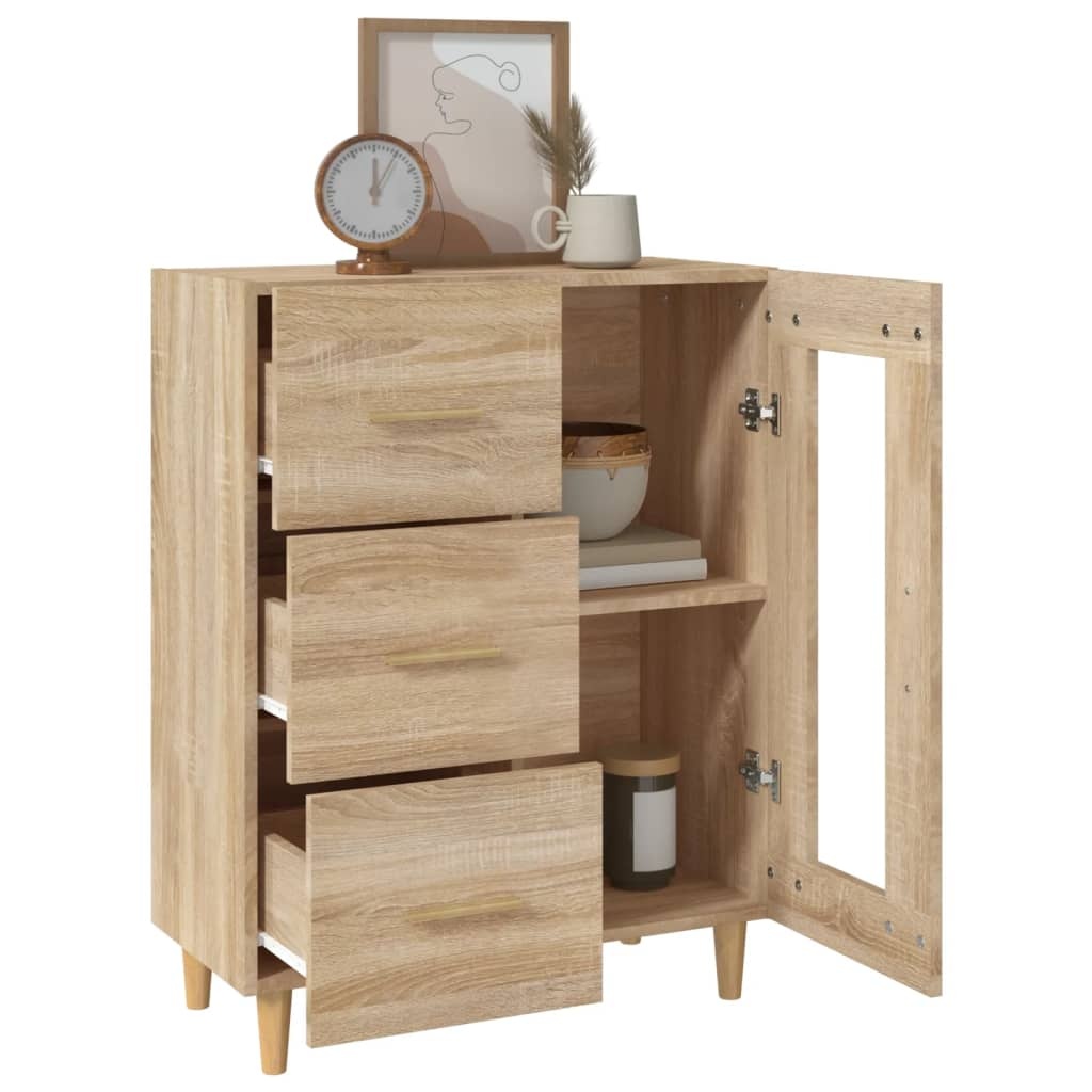 VidaXL Dressoir 69,5x34x90 cm bewerkt hout sonoma eikenkleurig