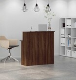 VidaXL Receptiebalie 100x50x103,5 cm bewerkt hout bruin eikenkleur