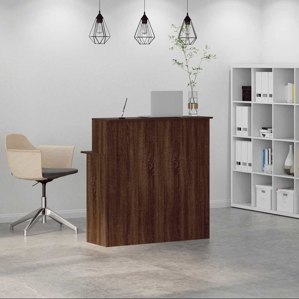 VidaXL Receptiebalie 100x50x103,5 cm bewerkt hout bruin eikenkleur