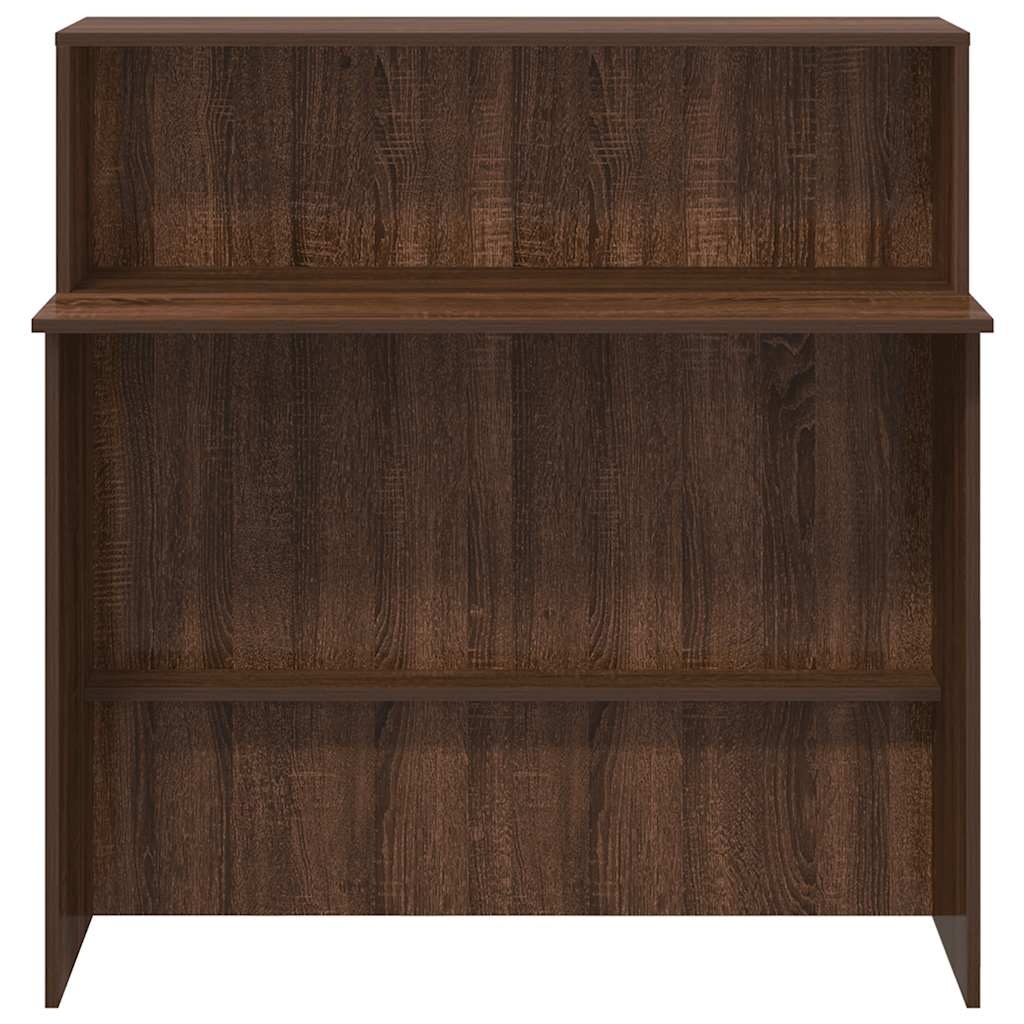 VidaXL Receptiebalie 100x50x103,5 cm bewerkt hout bruin eikenkleur