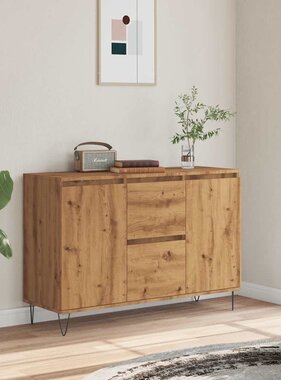 VidaXL Dressoir 104x35x70 cm bewerkt hout artisanaal eikenkleurig
