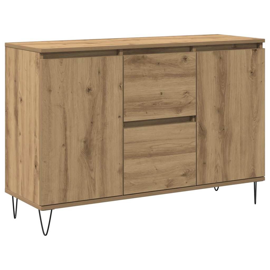 VidaXL Dressoir 104x35x70 cm bewerkt hout artisanaal eikenkleurig
