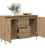 VidaXL Dressoir 104x35x70 cm bewerkt hout artisanaal eikenkleurig