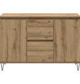 VidaXL Dressoir 104x35x70 cm bewerkt hout artisanaal eikenkleurig