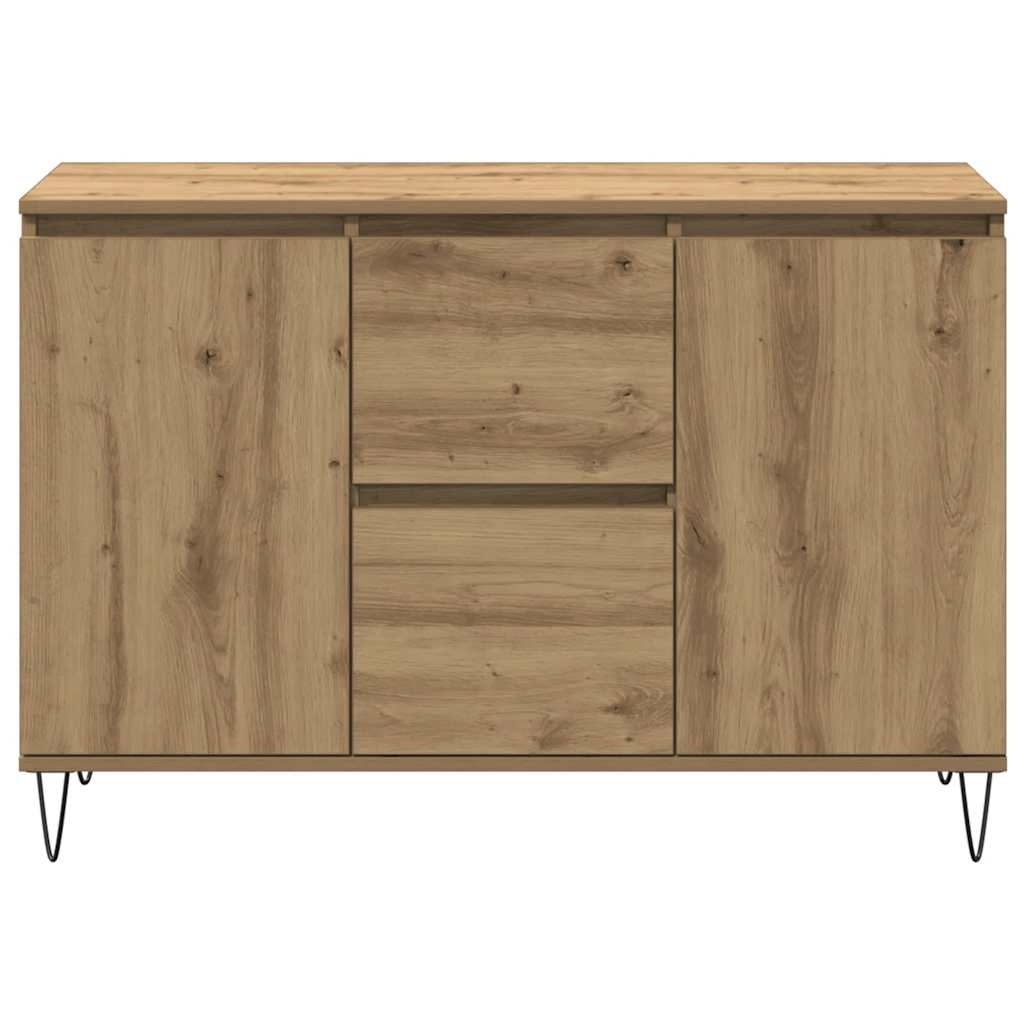 VidaXL Dressoir 104x35x70 cm bewerkt hout artisanaal eikenkleurig
