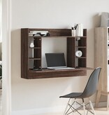 VidaXL Wandbureau 105x48x75 cm bewerkt hout bruin eikenkleurig