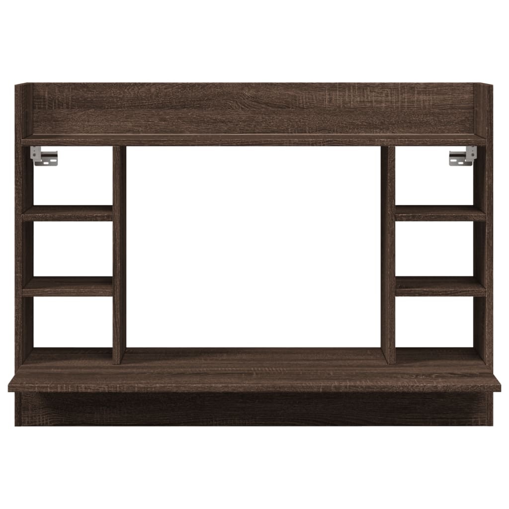 VidaXL Wandbureau 105x48x75 cm bewerkt hout bruin eikenkleurig
