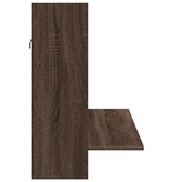 VidaXL Wandbureau 105x48x75 cm bewerkt hout bruin eikenkleurig