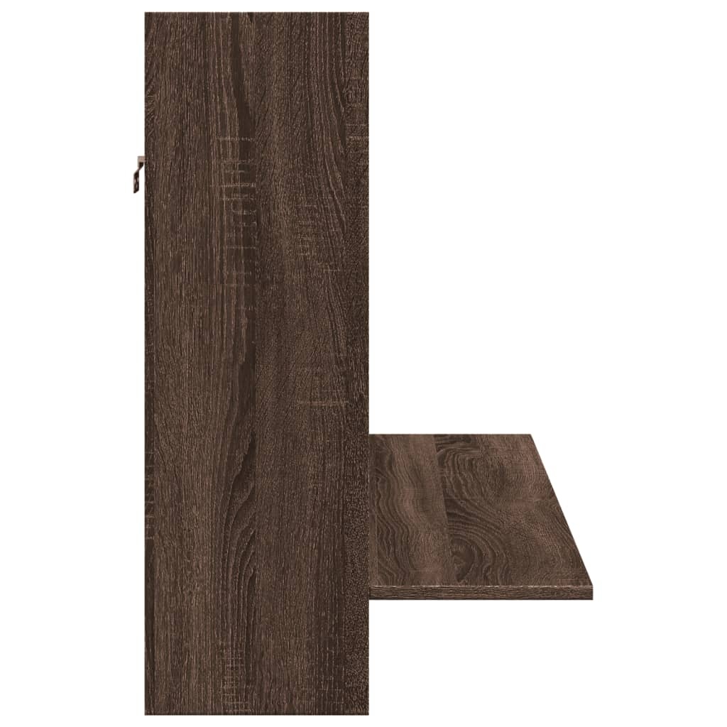 VidaXL Wandbureau 105x48x75 cm bewerkt hout bruin eikenkleurig