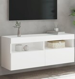 VidaXL Tv-wandmeubel met LED-verlichting 100x30x40 cm wit