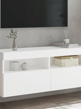 VidaXL Tv-wandmeubel met LED-verlichting 100x30x40 cm wit
