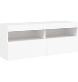 VidaXL Tv-wandmeubel met LED-verlichting 100x30x40 cm wit