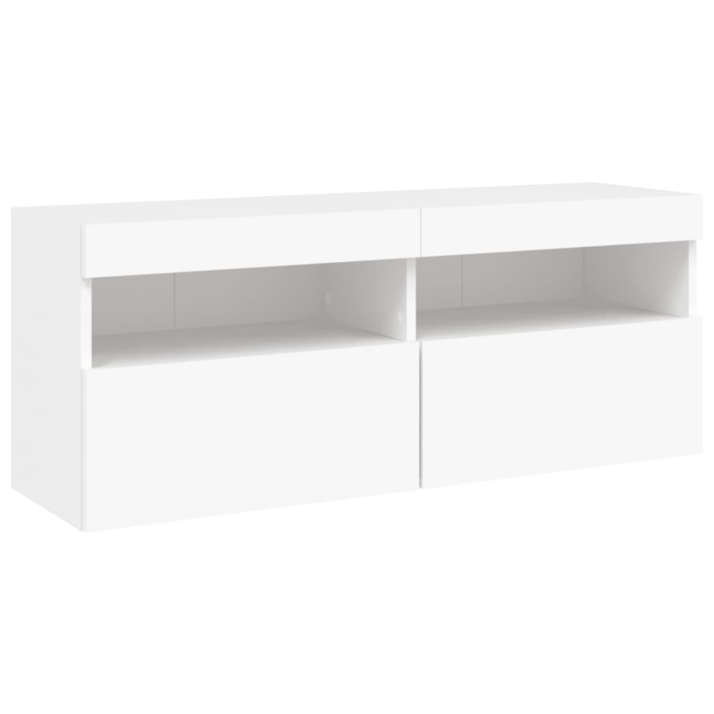 VidaXL Tv-wandmeubel met LED-verlichting 100x30x40 cm wit