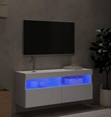 VidaXL Tv-wandmeubel met LED-verlichting 100x30x40 cm wit