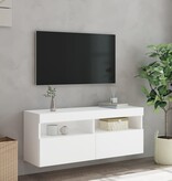VidaXL Tv-wandmeubel met LED-verlichting 100x30x40 cm wit