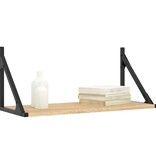 VidaXL Wandschappen 2 st 60x25x25,5 cm bewerkt hout sonoma eikenkleur