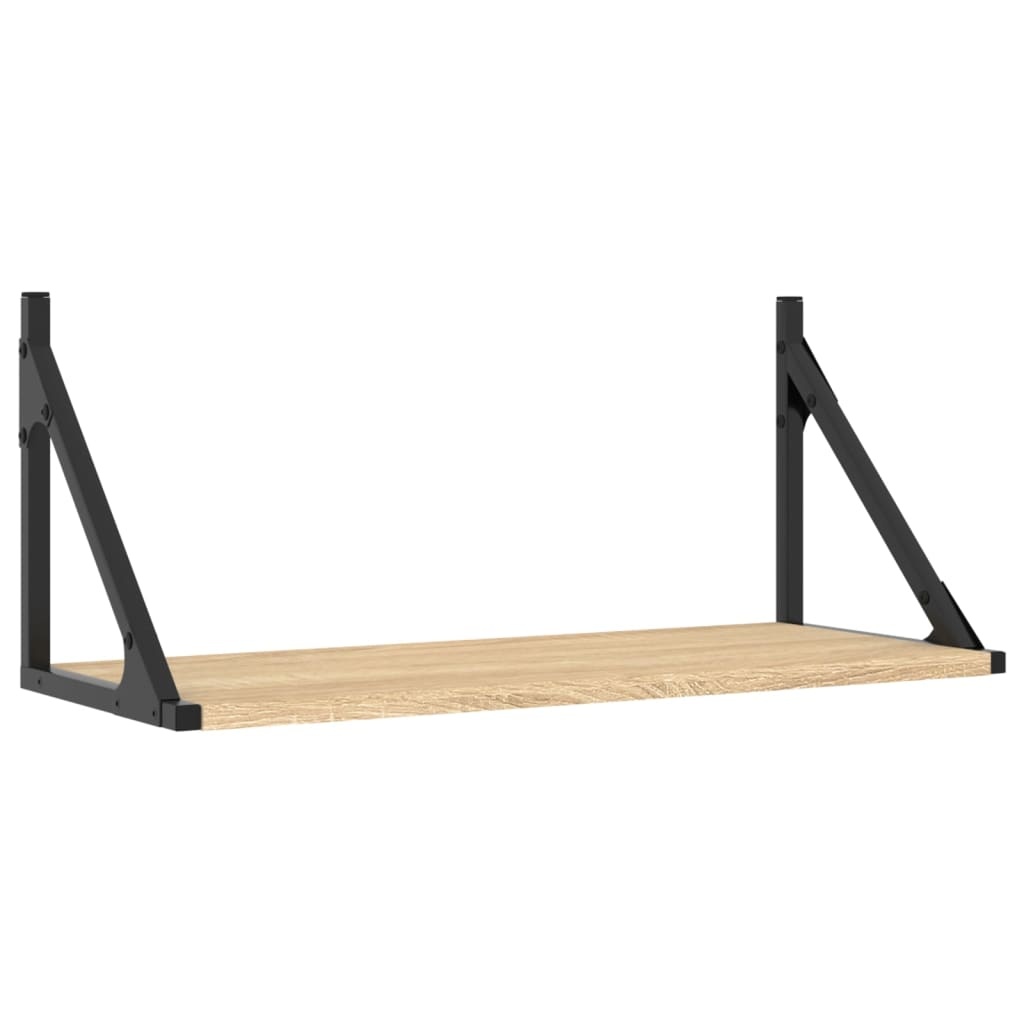 VidaXL Wandschappen 2 st 60x25x25,5 cm bewerkt hout sonoma eikenkleur