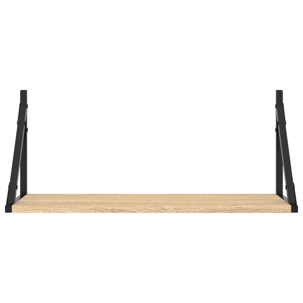 VidaXL Wandschappen 2 st 60x25x25,5 cm bewerkt hout sonoma eikenkleur