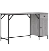 VidaXL Bureau 131x48x75 cm bewerkt hout grijs sonoma eikenkleurig