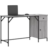 VidaXL Bureau 131x48x75 cm bewerkt hout grijs sonoma eikenkleurig