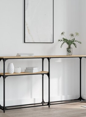 VidaXL Wandtafel 145x22,5x75 cm bewerkt hout sonoma eikenkleurig