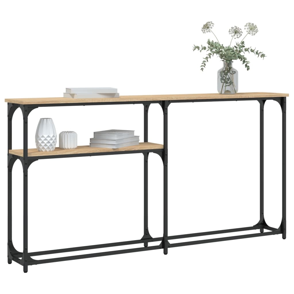 VidaXL Wandtafel 145x22,5x75 cm bewerkt hout sonoma eikenkleurig