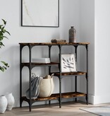 VidaXL Wandtafel 80x29x75 cm bewerkt hout gerookt eikenkleurig