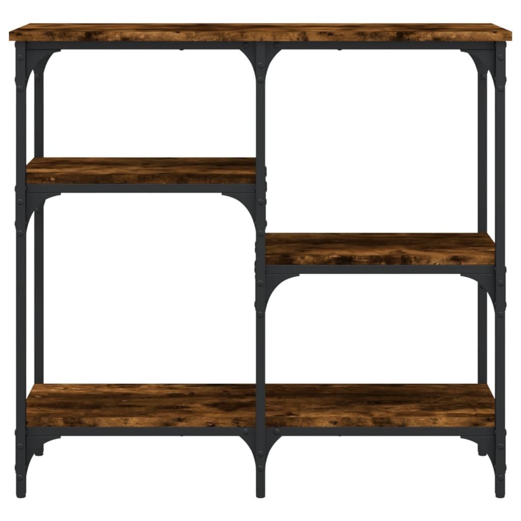 VidaXL Wandtafel 80x29x75 cm bewerkt hout gerookt eikenkleurig
