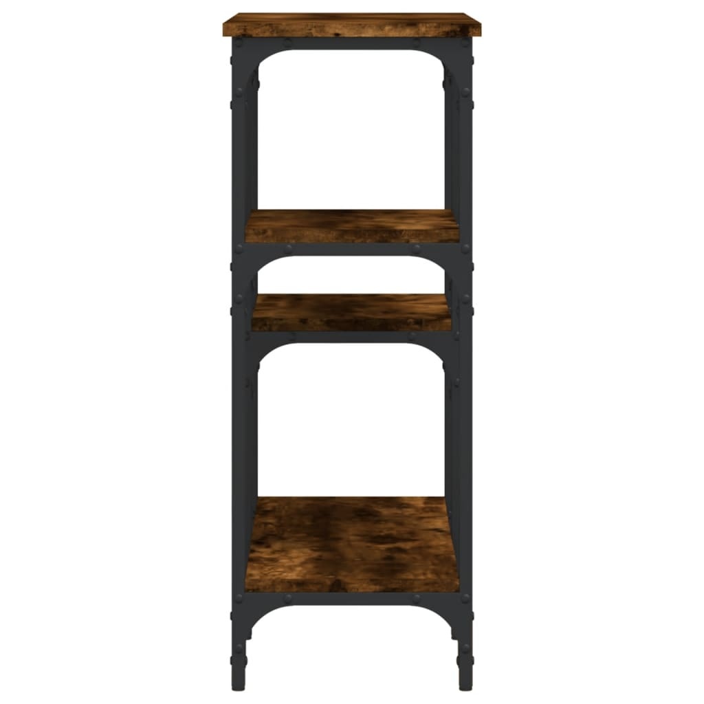 VidaXL Wandtafel 80x29x75 cm bewerkt hout gerookt eikenkleurig