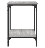 vidaXL Salontafel 40x40x55 cm bewerkt hout grijs sonoma eikenkleurig