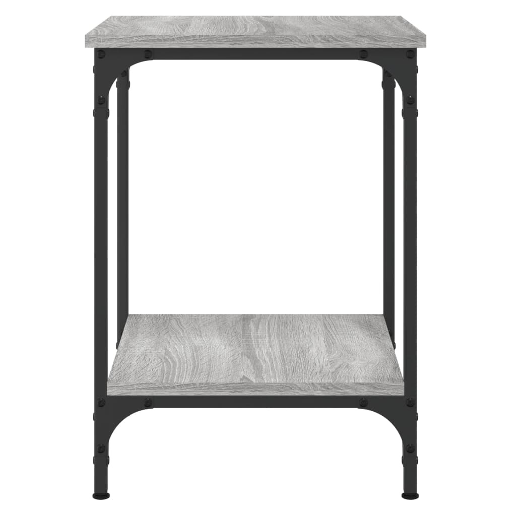 vidaXL Salontafel 40x40x55 cm bewerkt hout grijs sonoma eikenkleurig
