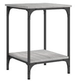 vidaXL Salontafel 40x40x55 cm bewerkt hout grijs sonoma eikenkleurig
