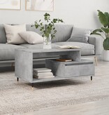 vidaXL Salontafel 90x49x45 cm bewerkt hout betongrijs