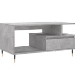 vidaXL Salontafel 90x49x45 cm bewerkt hout betongrijs