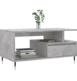 vidaXL Salontafel 90x49x45 cm bewerkt hout betongrijs