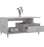 vidaXL Salontafel 90x49x45 cm bewerkt hout betongrijs