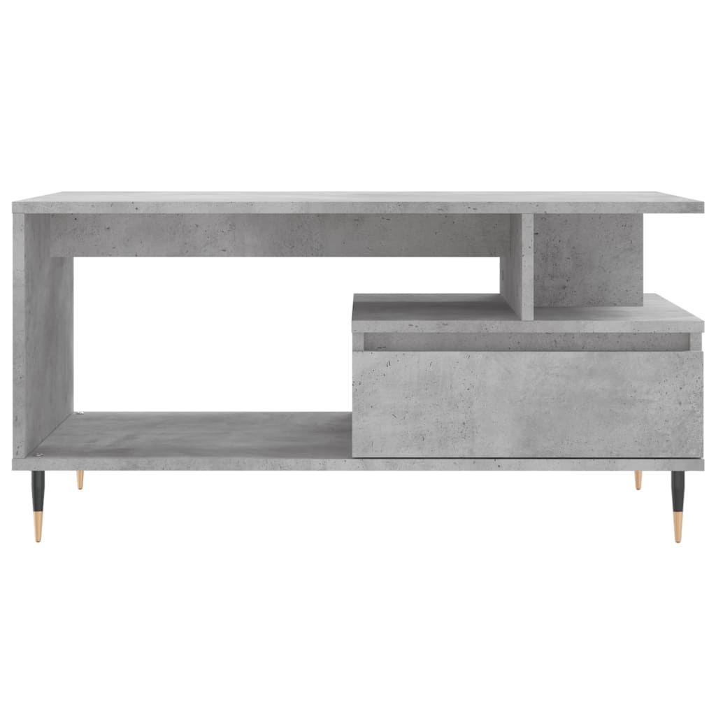vidaXL Salontafel 90x49x45 cm bewerkt hout betongrijs