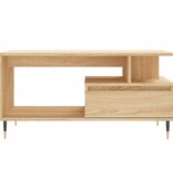 vidaXL Salontafel 90x49x45 cm bewerkt hout sonoma eikenkleurig