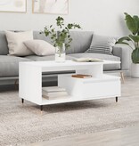vidaXL Salontafel 90x49x45 cm bewerkt hout wit