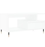 vidaXL Salontafel 90x49x45 cm bewerkt hout wit